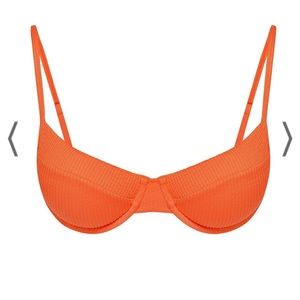 Monday Swimwear - Maui Top - Cantaloupe Crinkle - new with tag, never been worn